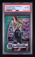 Cooper Flagg 2024 1st Bowman Chrome University Green Shimmer #16 RC (PSA 8) at PristineAuction.com