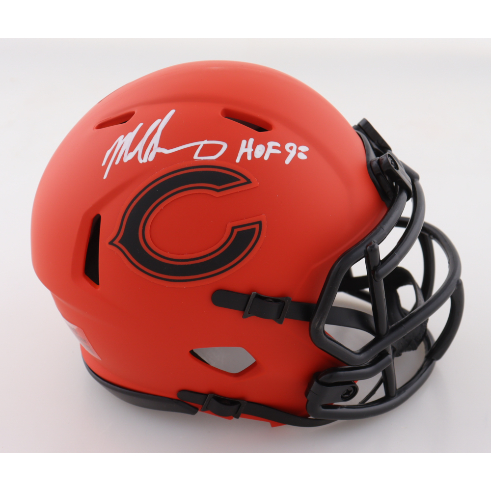 Mike Singletary Signed Bears Rave Alternate Speed Mini Helmet Inscribed "HOF 98" (Schwartz) at PristineAuction.com