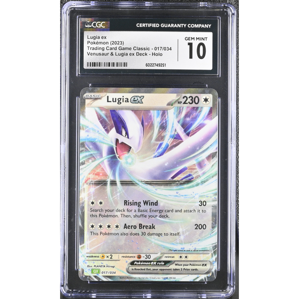 Lugia Ex 2023 Pokemon Trading Card Game Classic Venusaur & Lugia Ex Deck Holo #017 (CGC 10) at PristineAuction.com