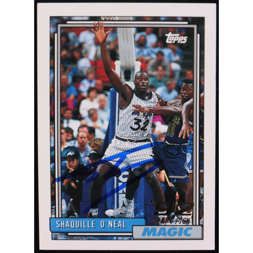 Shaquille O'Neal Signed 1992-93 Topps #362 RC (SWAU) at PristineAuction.com