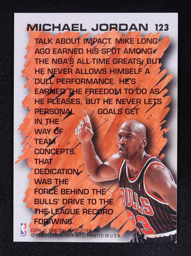 Michael Jordan 1996-97 Fleer HL #123 at PristineAuction.com Michael Jordan 1996-97 Fleer HL #123 at PristineAuction.com