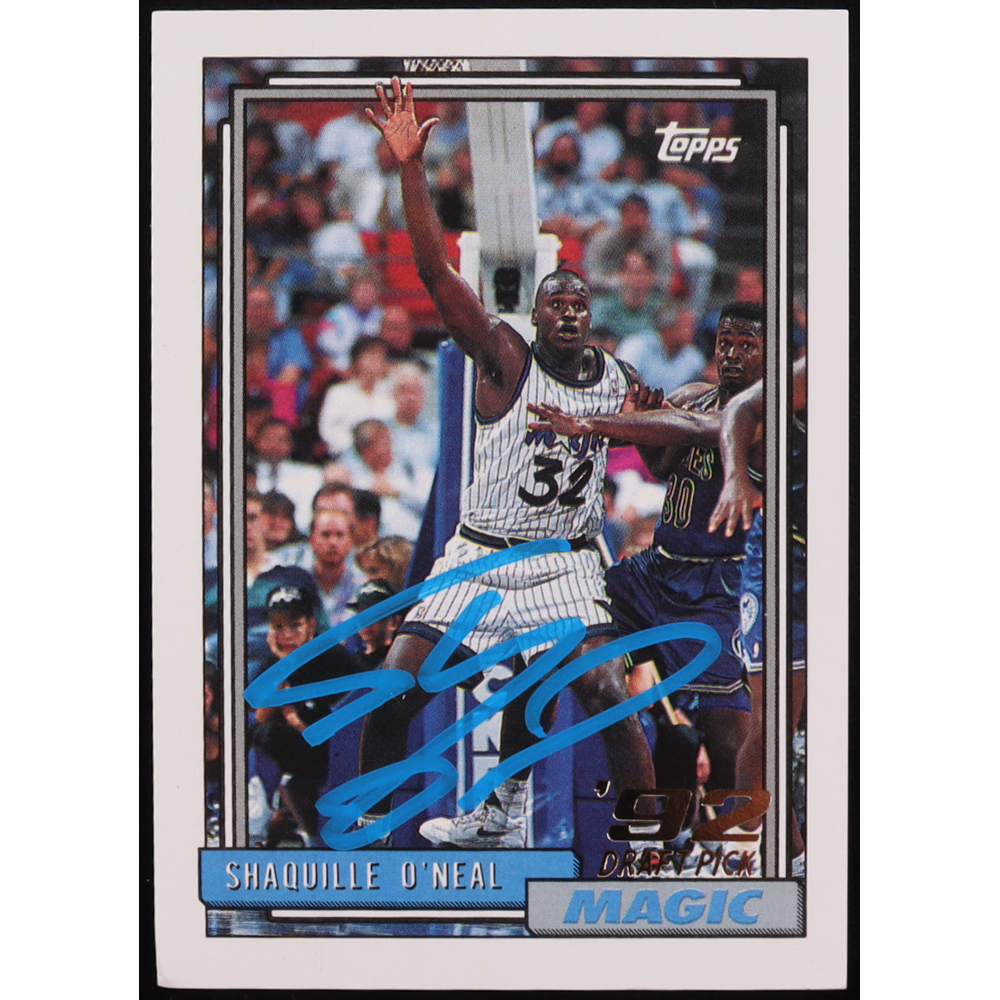 Shaquille O'Neal Signed 1992-93 Topps #362 RC (SWAU) at PristineAuction.com