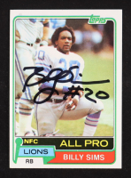 Billy Sims Signed 1981 Topps AP #100 RC (TriStar) at PristineAuction.com