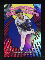 Yoshinobu Yamamoto 2025 Topps Summer Superstars Blue Foil #SS33 #135/150 at PristineAuction.com