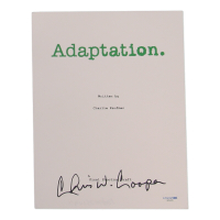Chris Cooper Signed "Adaptation" 8.5x11 Script Cover Page (ACOA) at PristineAuction.com