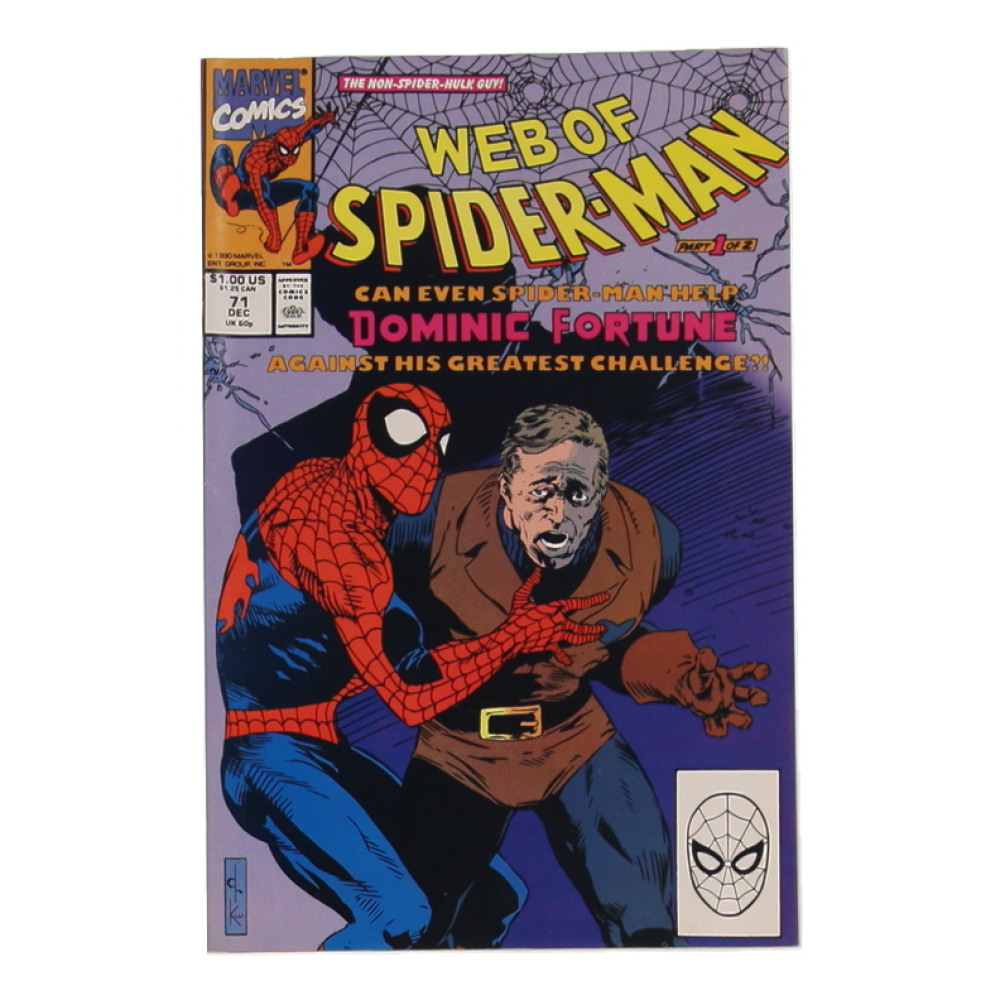 1990 "Web of Spider-Man" Issue #71 Marvel Comic Book at PristineAuction.com