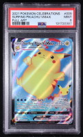 Surfing Pikachu Vmax 2021 Pokemon TCG Sword & Shield Celebrations Full Art Stamp 25th Anniversary #009 (PSA 9) at PristineAuction.com