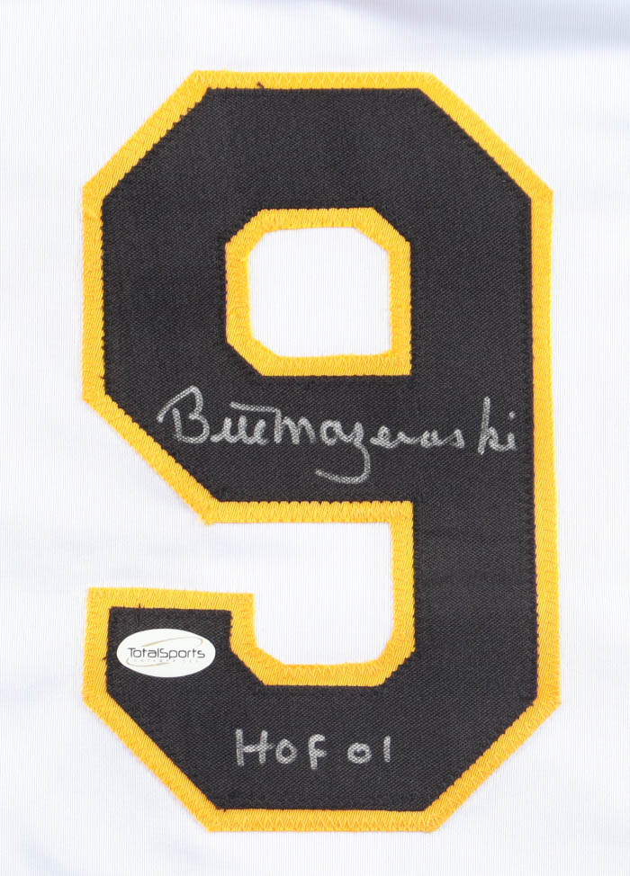 Bill Mazeroski Signed Jersey Inscribed "HOF 01" (TSE) at PristineAuction.com Bill Mazeroski Signed Jersey Inscribed "HOF 01" (TSE) at PristineAuction.com