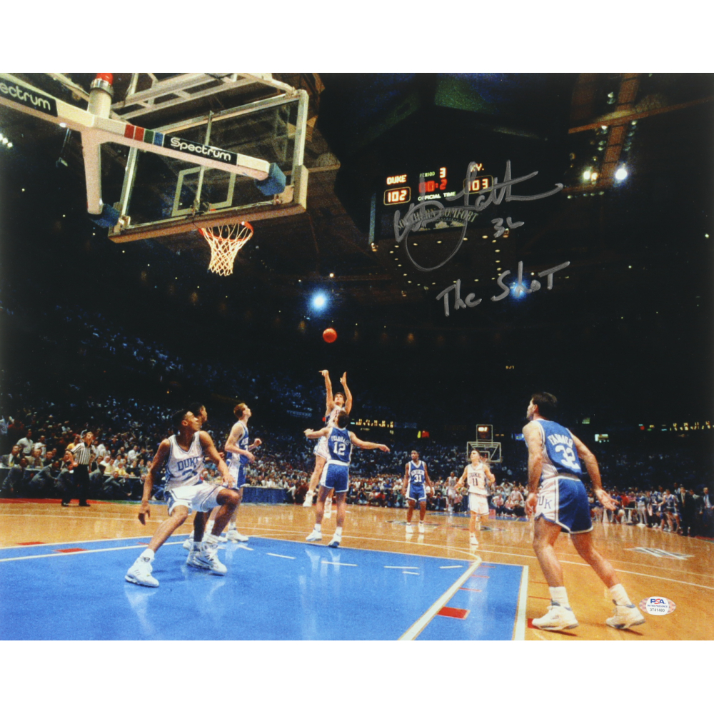 Christian Laettner Signed Duke Blue Devils 16x20 Photo Inscribed "The Shot" (PSA) at PristineAuction.com