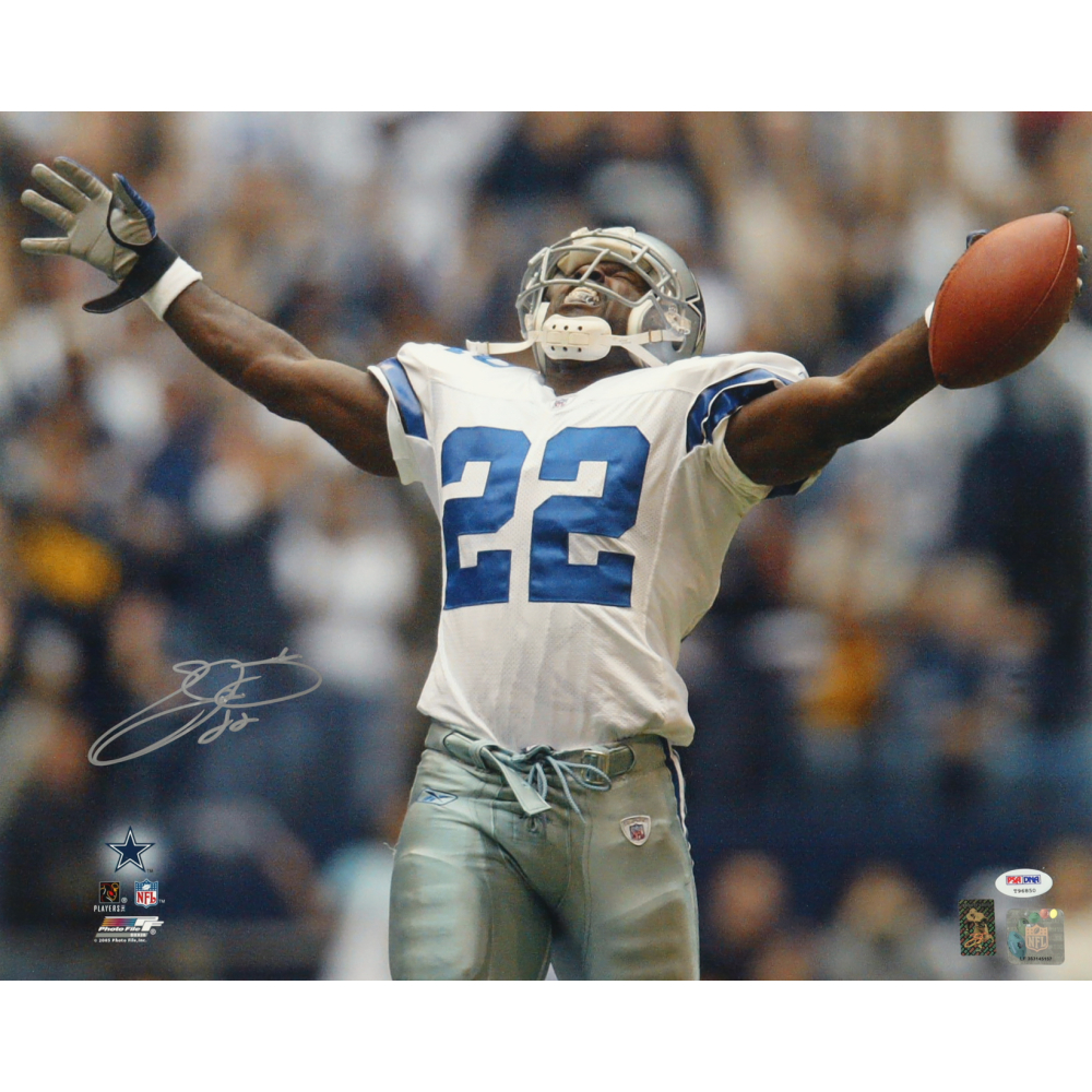 Emmitt Smith Signed Cowboys 16x20 Photo (Smith & PSA) at PristineAuction.com