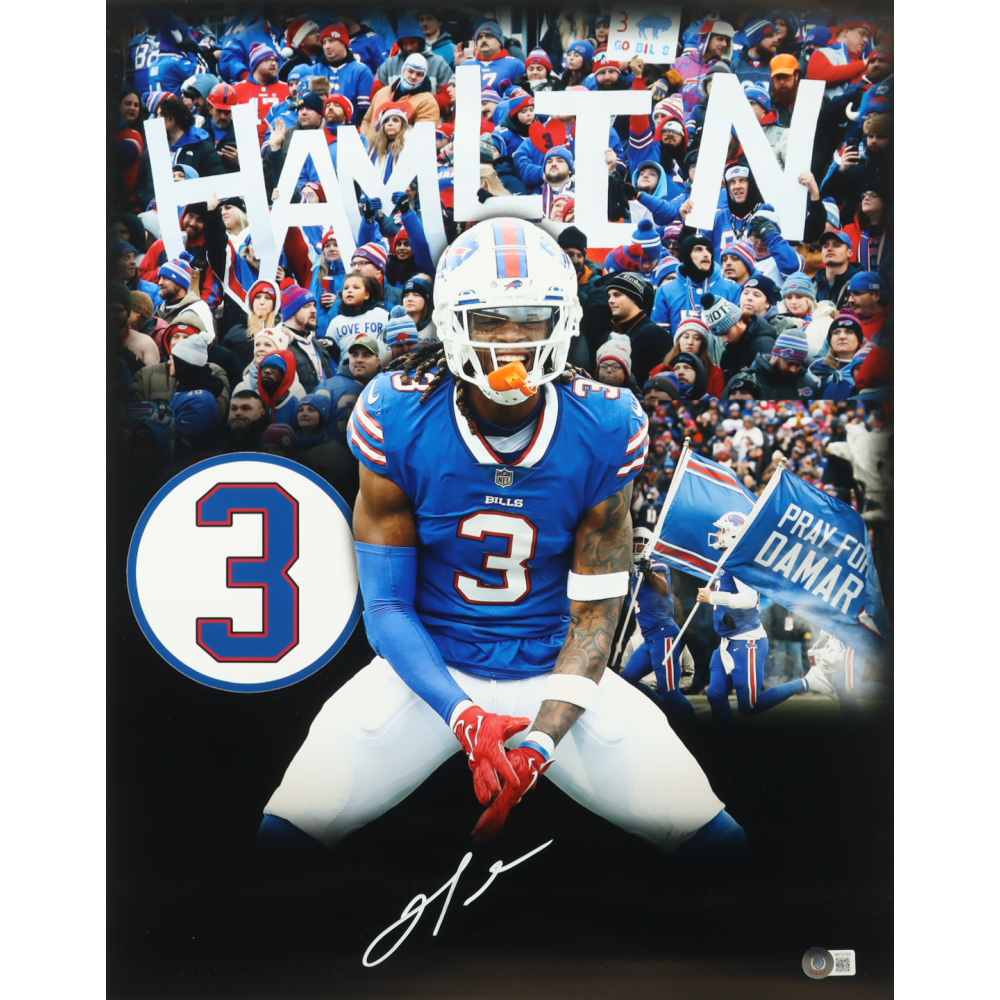 Damar Hamlin Signed Bills 16x20 Photo (Beckett) at PristineAuction.com