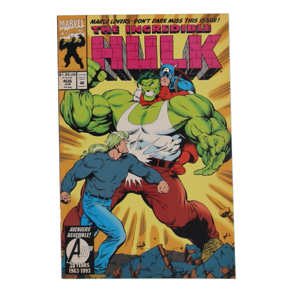 1993 "The Incredible Hulk" Issue #406 Marvel Comic Book at PristineAuction.com