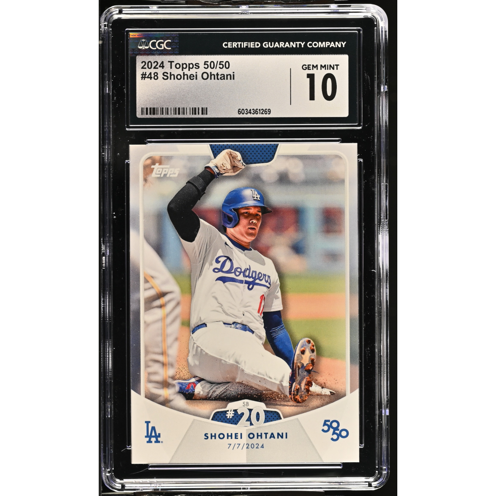Shohei Ohtani 2024 Topps 50/50 #48 (CGC 10) at PristineAuction.com