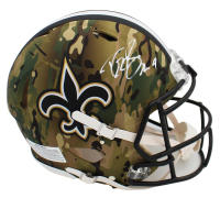 Drew Brees Signed Saints Full-Size Authentic On-Field Camo Alternate Speed Helmet (Beckett) at PristineAuction.com