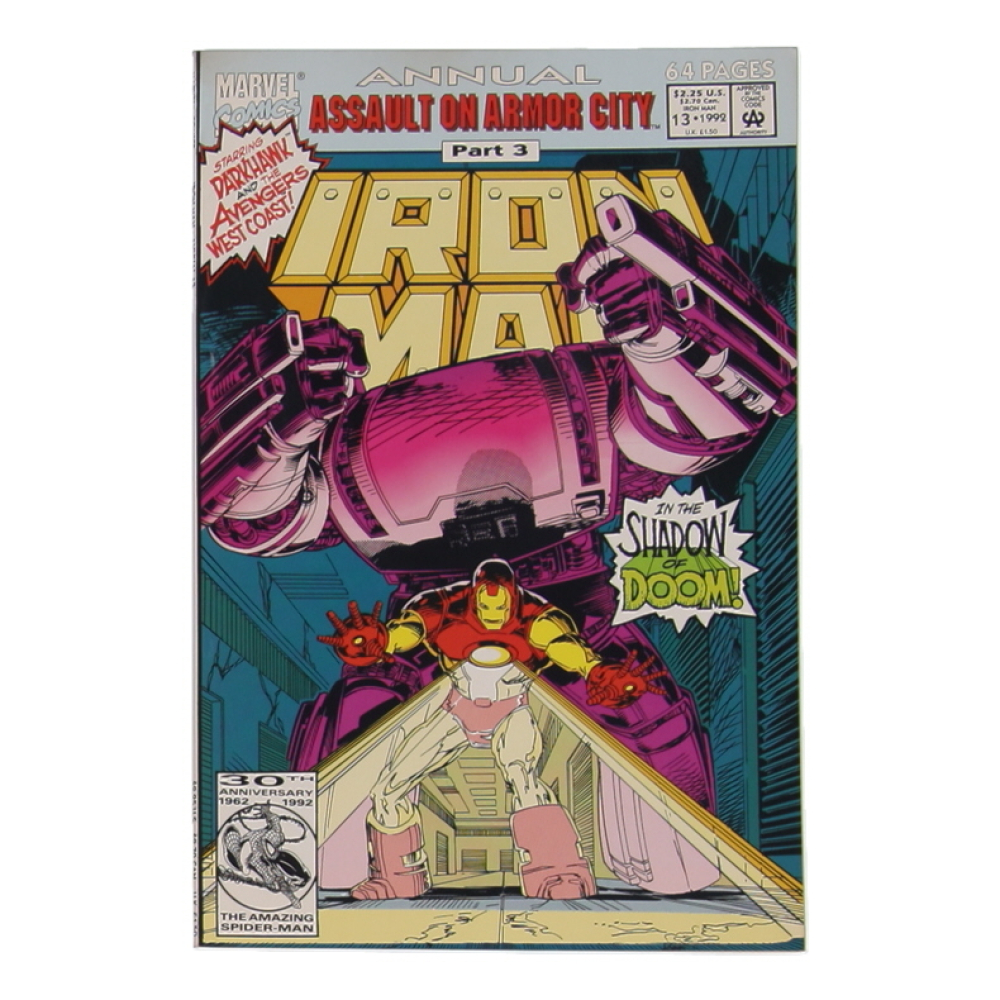 1992 "Iron Man" Annual Issue #13 Marvel Comic Book at PristineAuction.com
