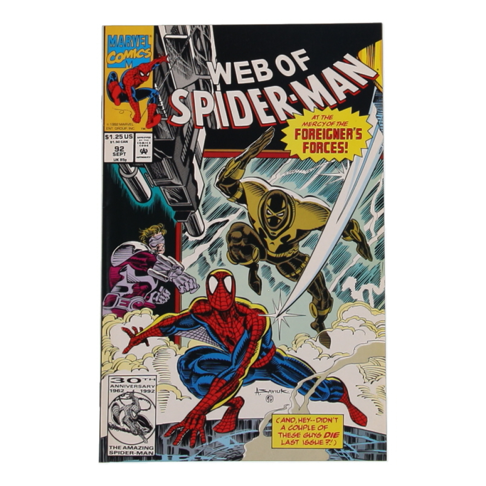 1992 "Web of Spider-Man" Issue #92 Marvel Comic Book at PristineAuction.com