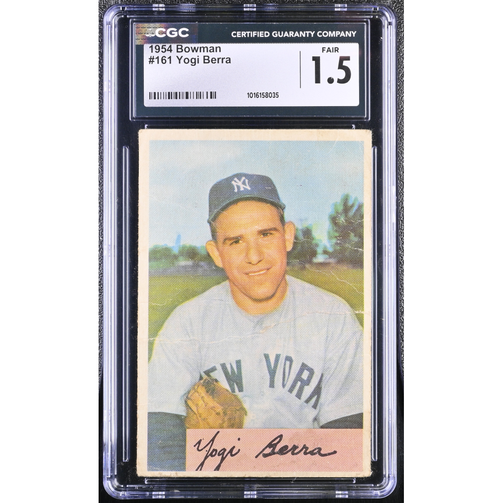 Yogi Berra 1954 Bowman #161 (CGC 1.5) at PristineAuction.com