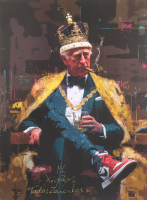 "The King After Hours" 18x24 2026 Original Mixed Media by Tadas Zaicikas | TedyZet (Zaicikas) at PristineAuction.com