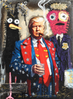 "After The Show" 2026 18x24 Original Mixed Media Painting on Canvas by Tadas Zaicikas | TedyZet (Zaicikas) at PristineAuction.com