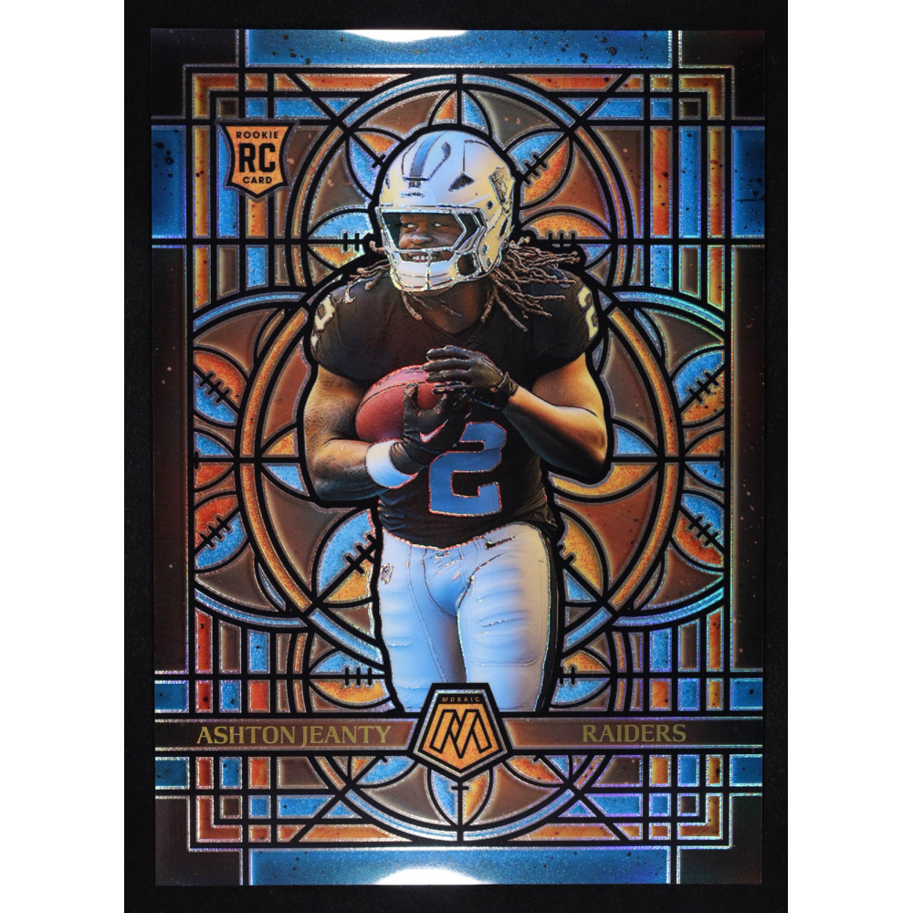Ashton Jeanty 2025 Panini Mosaic Stained Glass Oversized #14 RC at PristineAuction.com