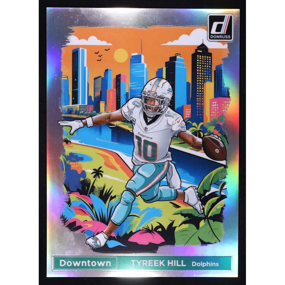 Tyreek Hill 2024 Donruss Downtown Oversize #3 at PristineAuction.com