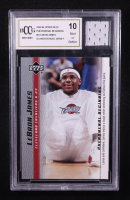 LeBron James 2003-04 Upper Deck Phenomenal Beginning LeBron James #4 RC with Game-Used High School Jersey Piece (BCCG 10) at PristineAuction.com