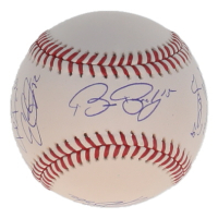 2023 Rangers | OML Baseball Signed by (12) with Evan Carter, Marcus Semien, Bruce Bochy (Beckett) at PristineAuction.com