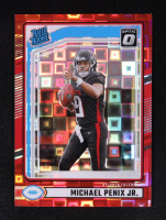 Michael Penix Jr. 2024 Donruss Optic Rated Rookies Preview Red Pandora #308 RC at PristineAuction.com