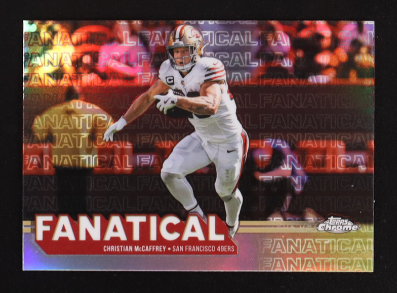 Christian McCaffrey 2025 Topps Chrome Fanatical #FF30 at PristineAuction.com Christian McCaffrey 2025 Topps Chrome Fanatical #FF30 at PristineAuction.com