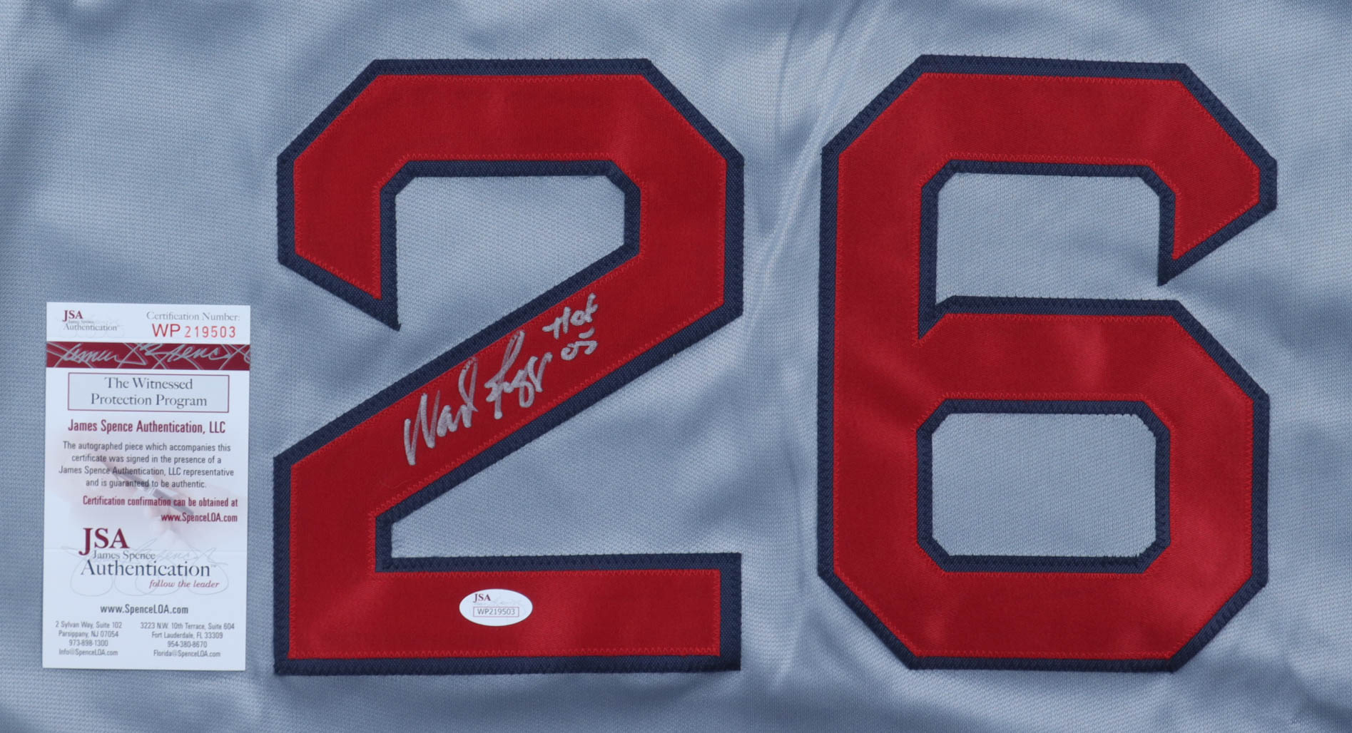 Wade Boggs Signed Jersey Inscribed "HOF 05" (JSA) at PristineAuction.com Wade Boggs Signed Jersey Inscribed "HOF 05" (JSA) at PristineAuction.com