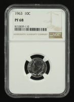 1963 Roosevelt 10C Proof Silver Dime (NGC PF68) at PristineAuction.com
