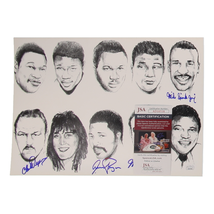 Boxing Caricature 10x14 Photo Signed By (4) with Chuck Wepner, Aaron Pryor, Michael Spinks & Mark Medal (JSA) at PristineAuction.com Boxing Caricature 10x14 Photo Signed By (4) with Chuck Wepner, Aaron Pryor, Michael Spinks & Mark Medal (JSA) at PristineAuction.com