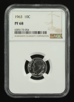 1963 Roosevelt 10C Proof Silver Dime (NGC PF68) at PristineAuction.com