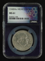 1948-Mo Mexico Peso - .500 Fine Silver Coin (NGC MS61) at PristineAuction.com