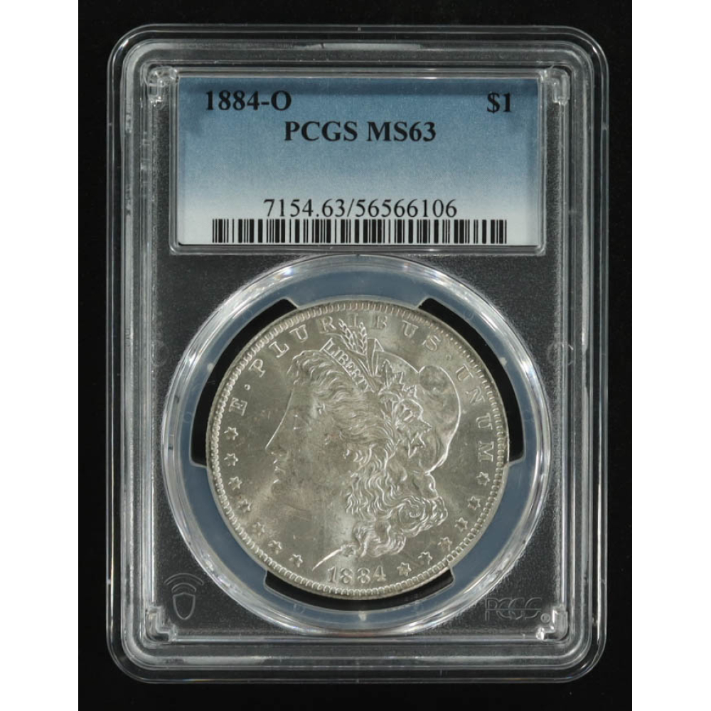 1884-O Morgan Silver $1 Dollar (PCGS MS63) at PristineAuction.com