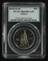 1995-S Olympics Basketball 50C Half Dollar - Deep Cameo Proof (PCGS PR69DCAM) at PristineAuction.com