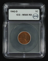 1942-D Lincoln Wheat 1C Cent (ICG MS65 RD) at PristineAuction.com
