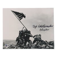 Sgt. Phil Crenshaw Signed 8x10 Photo Inscribed "Chaplain" (Beckett) at PristineAuction.com