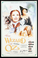"The Wizard of Oz" 15x24 Movie Poster Photo Signed By (4) with Mickey Carroll, Jerry Maren, Karl Slover, and Donna Stewart-Hardway With Character Inscriptions (JSA) at PristineAuction.com