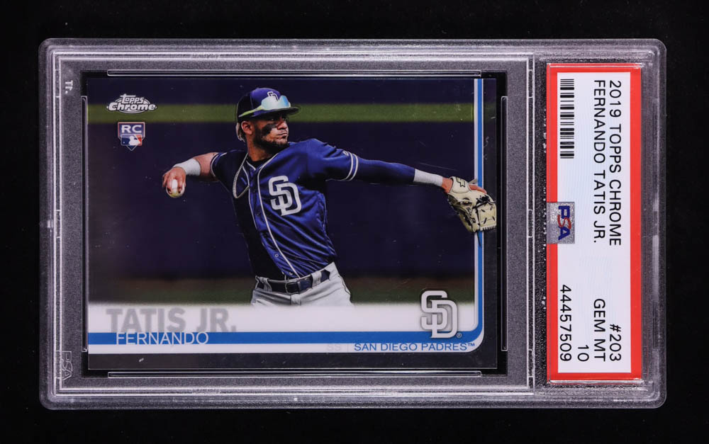 Fernando Tatis Jr. 2019 Topps Chrome #203 RC (PSA 10) at PristineAuction.com Fernando Tatis Jr. 2019 Topps Chrome #203 RC (PSA 10) at PristineAuction.com