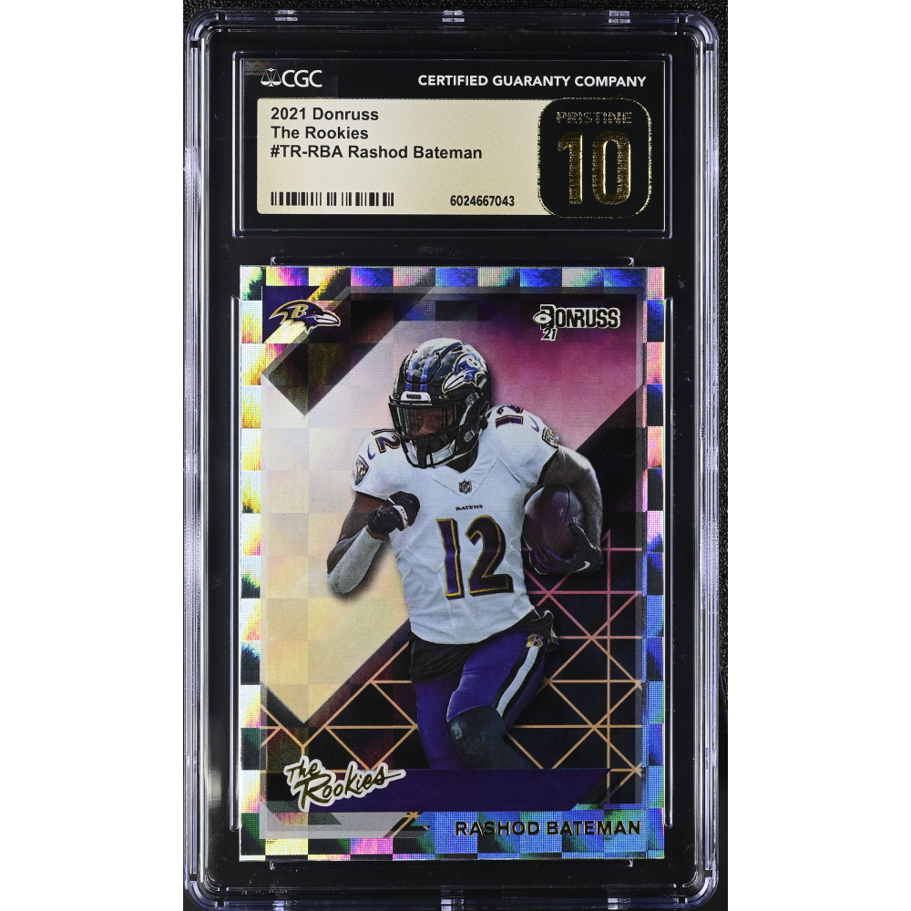 Rashod Bateman 2021 Donruss The Rookies #TRRBA RC (CGC 10 | Black Label) at PristineAuction.com