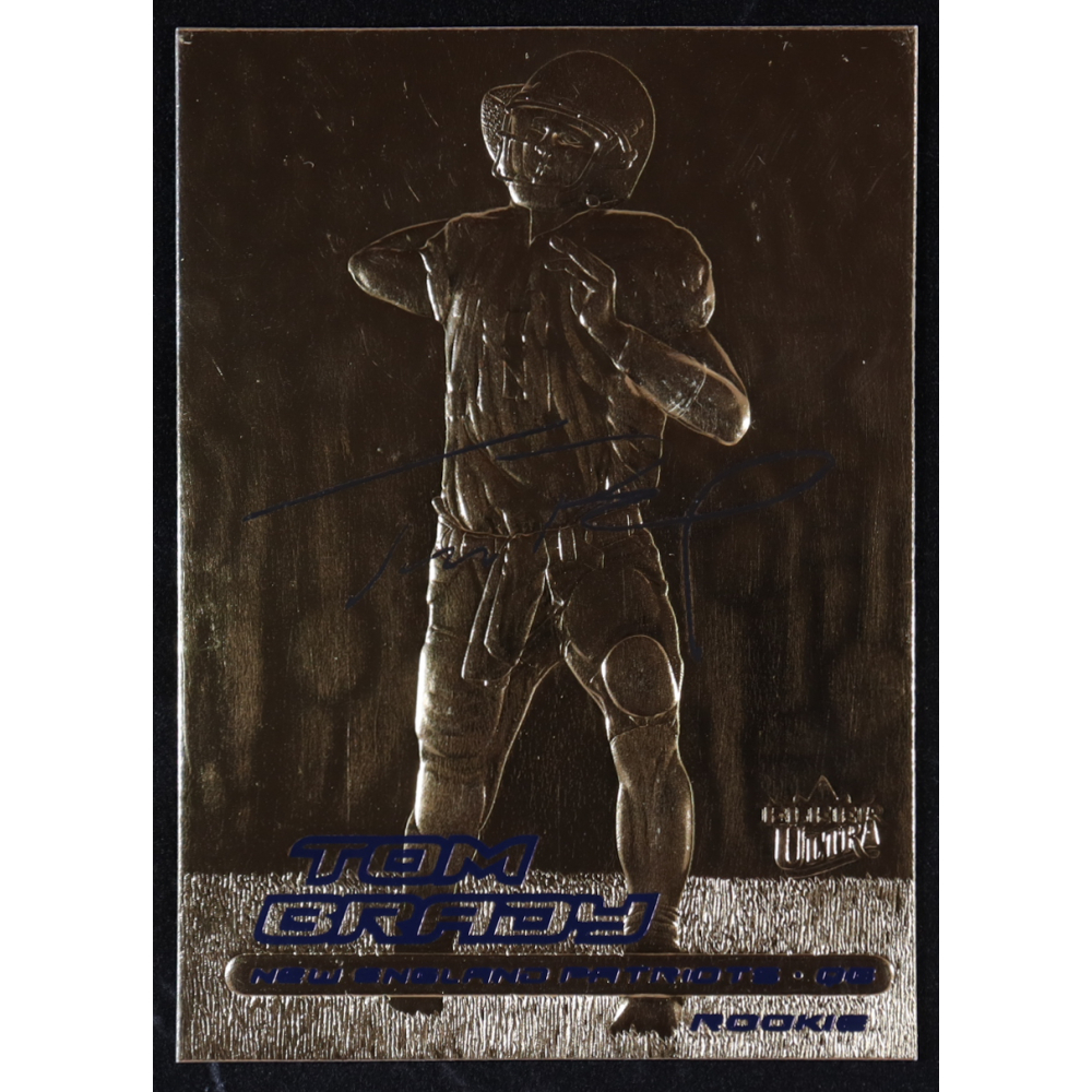 Tom Brady 2000 Fleer Ultra 23KT Gold Black Metallic Signature Series #NNO RC at PristineAuction.com