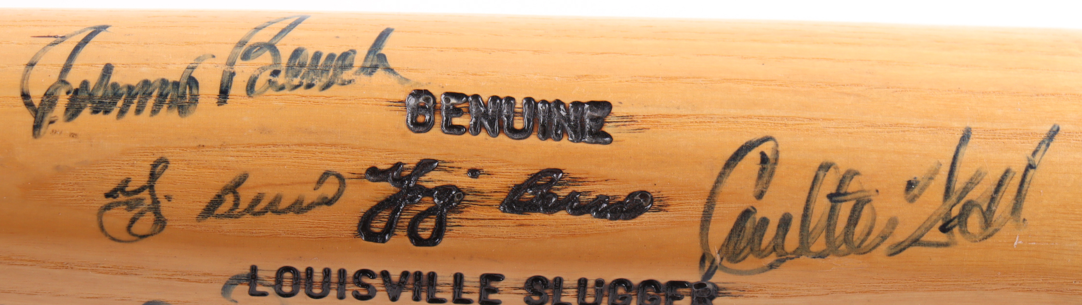 Hall of Fame Catchers | Louisville Slugger Player Model Baseball Bat Signed by (4) with Yogi Berra, Johnny Bench (PSA) at PristineAuction.com Hall of Fame Catchers | Louisville Slugger Player Model Baseball Bat Signed by (4) with Yogi Berra, Johnny Bench (PSA) at PristineAuction.com