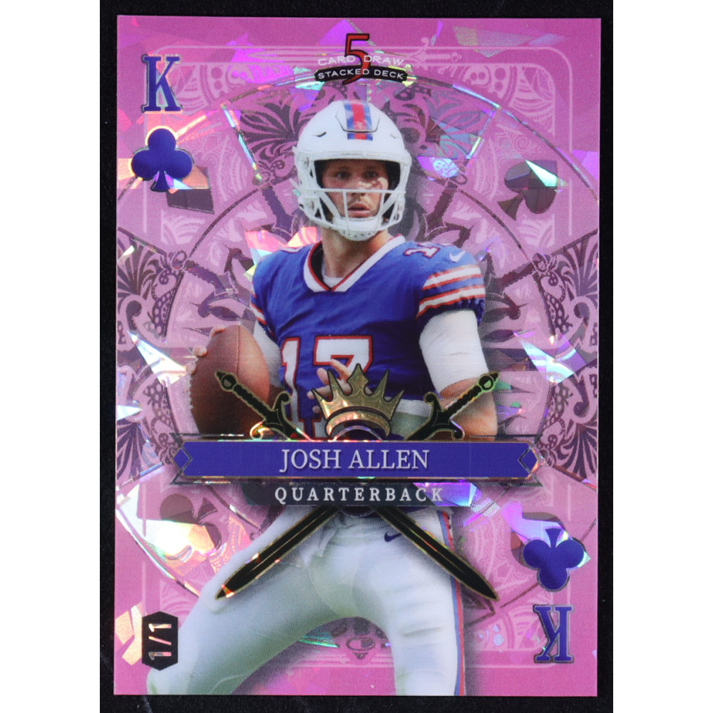 Josh Allen 2024 Wild Card 5 Card Stacked Deck King Of Clubs #SDPC-JAN #1/1 at PristineAuction.com