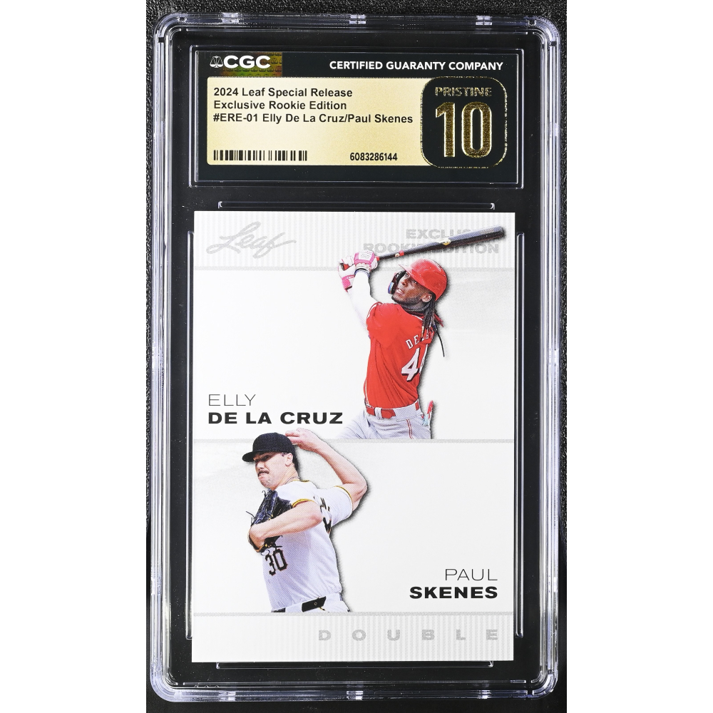 Elly De La Cruz / Paul Skenes 2024 Leaf Special Release Exclusive Rookie Edition #01 (CGC 10 | Black Label) at PristineAuction.com