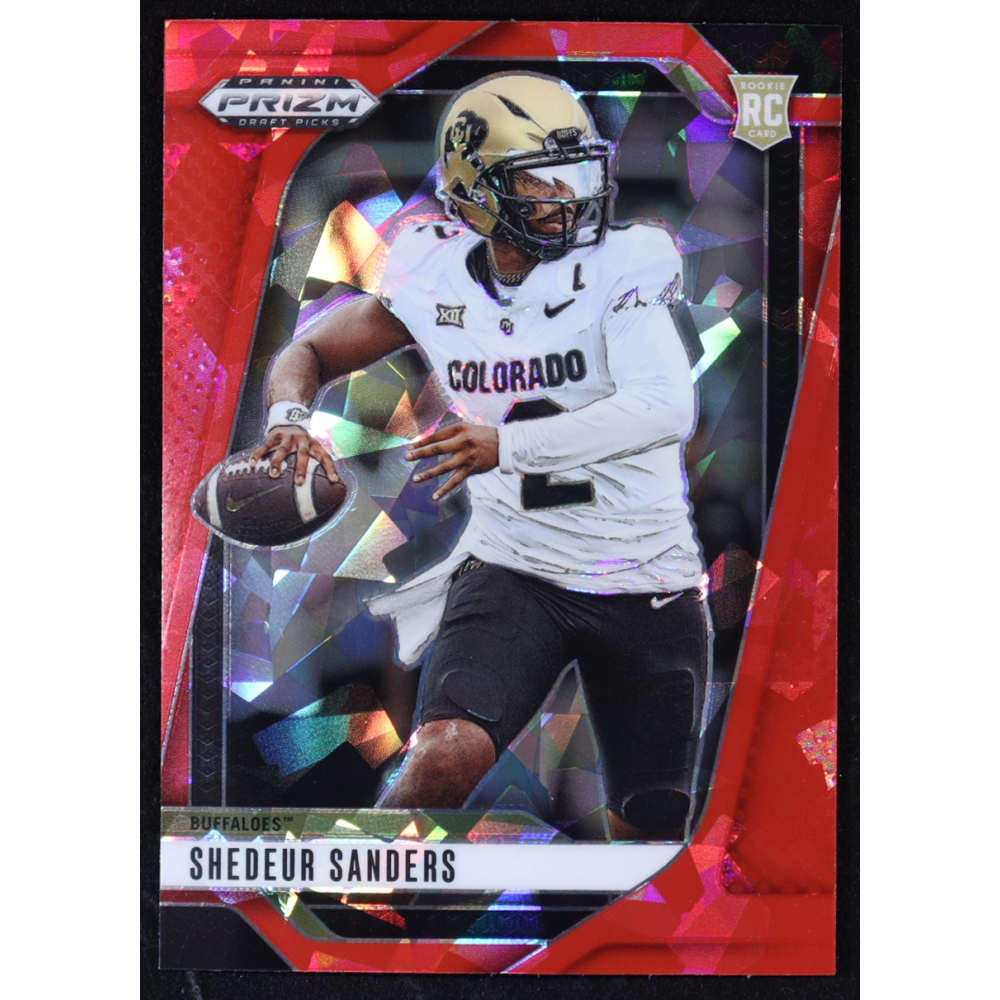Shedeur Sanders 2025 Panini Prizm Draft Picks Red Ice #19 RC at PristineAuction.com