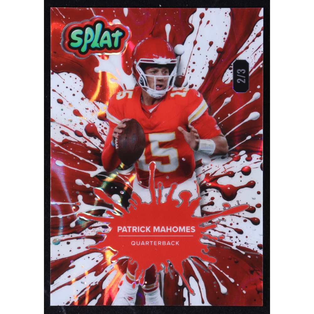 Patrick Mahomes 2025 Wild Card Splat #SBRED03-PM #2/3 at PristineAuction.com