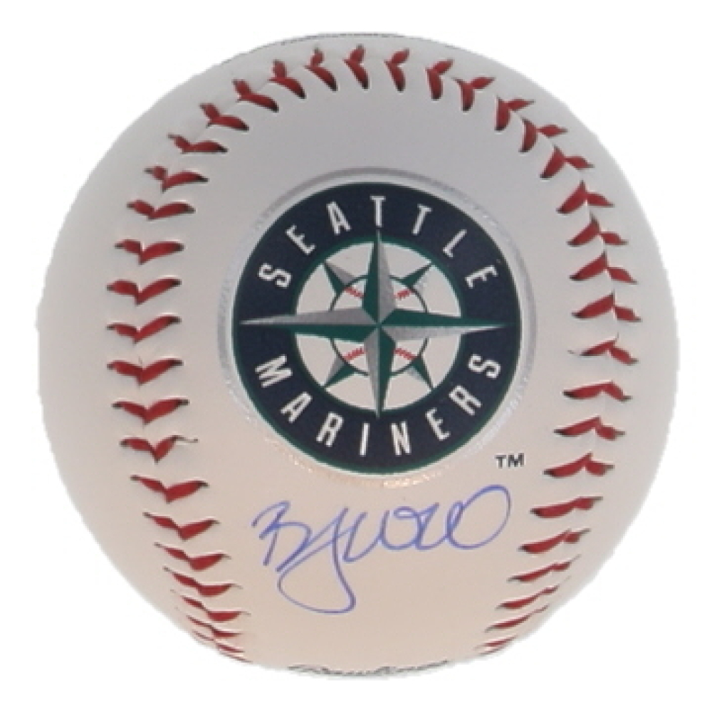 Bryan Woo Signed Mariners Logo OML Baseball (Wilder) at PristineAuction.com