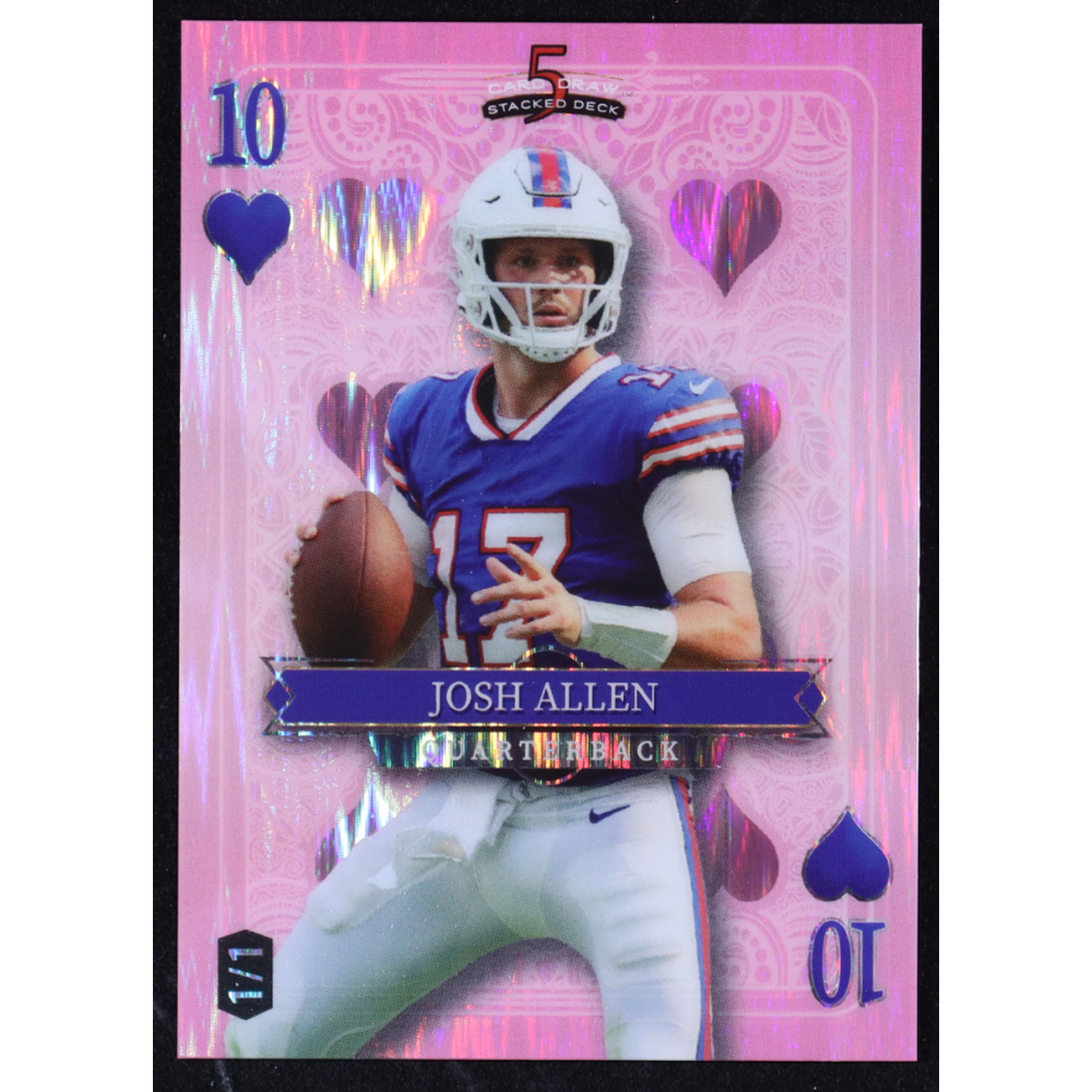 Josh Allen 2024 Wild Card 5 Card Stacked Deck 10 Of Hearts #SDPH-JAN #1/1 at PristineAuction.com