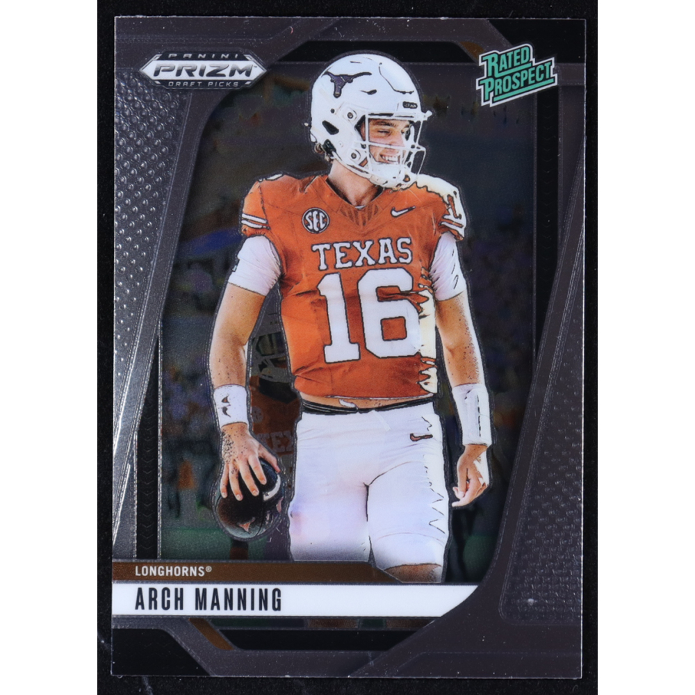 Arch Manning 2025 Panini Prizm Draft Picks Rated Prospect #166 RC at PristineAuction.com